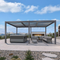 PURPLE LEAF Lamellen Pergola Outdoor Aluminium Pergola mit Verstellbarem Lamellendach für Terrasse und Garten Grau