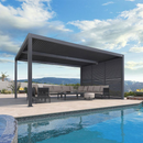 PURPLE LEAF Lamellen Pergola Luxus Pavillon Outdoor Aluminium Pergola mit Slat Wall Panel Stable Gazebo Waterproof für Terrasse Deck Garten