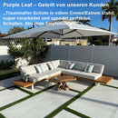 PURPLE LEAF Garten Sonnenschirm, quadratischer Alu Holzoptik Ampelschirm Überhang mit Kurbelgriff und Neigung für Balkon