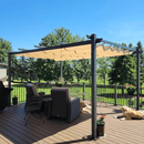 PURPLE LEAF Pergola Metall Garten Pavillon Pergola Wasserdicht Stabil Winterfest, Gartenpavillon Mit Sonnenschutz Überdachung