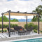 PURPLE LEAF Pergola Metall Garten Pavillon Pergola Wasserdicht Stabil Winterfest, Gartenpavillon Mit Sonnenschutz Überdachung