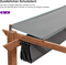 PURPLE LEAF Pergola Metall Holzoptik Garten Pavillon Aluminum Pergola Wasserdicht Sonnendach mit Schiebedach, Gartenpavillon Mit Markisenschutz