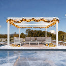 PURPLE LEAF Lamellen Pergola lamellendach Moderne weiße Pergola mit verstellbarem Dach für Terrasse Hinterhof Garten