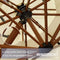 PURPLE LEAF Garten Sonnenschirm, rund Alu Holzoptik Ampelschirm Überhang mit Kurbelgriff