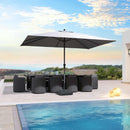 PURPLE LEAF Aluminium Marktschirm für Terrasse, Garten & Gewerbe – Stabiler Outdoor-Sonnenschirm