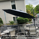 PURPLE LEAF Sonnenschirm Groß Ampelschirm mit Kurbel 360-Grad Drehbar mit Fußpedal für Terrasse, Balkon Sonnenschutz