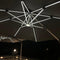 PURPLE LEAF Sonnenschirm Balkon Ampelschirm Drehbar Neigbar Kippbar Marktschirm Groß 360°Rotation, mit LED