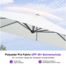 PURPLE LEAF Sonnenschirm Groß Ampelschirm mit Kurbel 360-Grad Drehbar mit Schirmständer