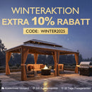 PURPLE LEAF Alu Pavillon Wasserdicht Stabil Winterfest Gartenpavillon mit Moskitonetz Hardtop Pavillon mit Stahldach, Bronze