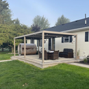 PURPLE LEAF pergola lamellendach Lux Aluminium Pavillon Terrassenüberdachung Lamellen Freistehend Lamellenpergola für Terrassen Champagner