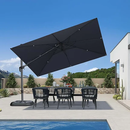 PURPLE LEAF Quadratische und Rechteckige Sonnenschirme mit Drehfunktion und Schirmständer