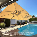 PURPLE LEAF rechteckiger Sonnenschirm mit Schirmständer ideal für Garten & Terrasse mit UV-Schutz