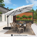 PURPLE LEAF Sonnenschirm Groß Ampelschirm mit Kurbel 360-Grad Drehbar mit Schirmständer