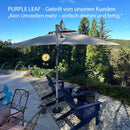 PURPLE LEAF rechteckiger Sonnenschirm mit Schirmständer ideal für Garten & Terrasse mit UV-Schutz