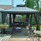 PURPLE LEAF Grau Alu Pavillon Wasserdicht Stabil Winterfest Wetterfest Gartenpavillon mit 4 Doppel Seitenteile Hardtop Pavillon mit Stahldach