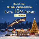 PURPLE LEAF Sonnenschirm Alu Gartenschirm Mit 30° Neigung Terrassenschirm Tischschirm Wasserdichter Mittelstockschirme für Market