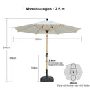 PURPLE LEAF Holzoptik Sonnenschirm Mittelsäulenschirm aus Aluminium Marktschirm für Balkon Market Garten