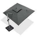 PURPLE LEAF Sonnenschirm Rechteckig Groß Stabil Marktschirm Groß 360°Rotation, Gartenschirm mit Kurbel