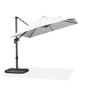 PURPLE LEAF Sonnenschirm Groß Ampelschirm mit Kurbel 360-Grad Drehbar mit Fußpedal für Terrasse, Balkon Sonnenschutz