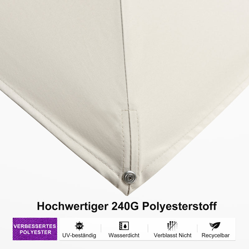 PURPLE LEAF Holzmaserung Ausleger-Sonnenschirm Aluminium Outdoor-Sonnenschirme