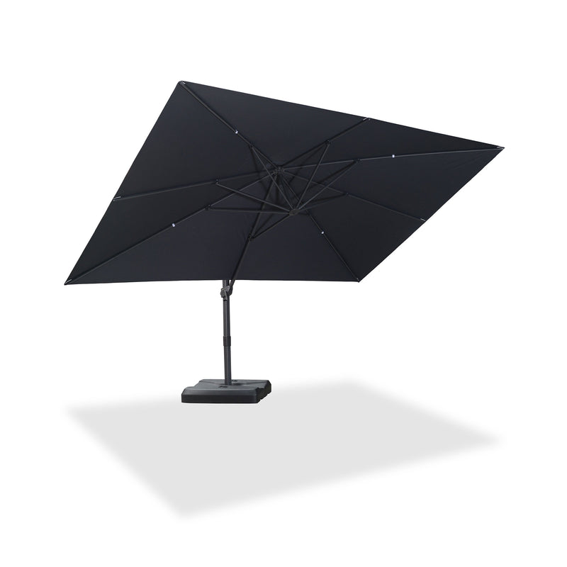 PURPLE LEAF Stufenlos neigbarer Freischwinger-Sonnenschirm Preisgünstiger Sonnenschirm für den Außenbereich