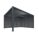 PURPLE LEAF Lamellen Pergola Luxus Pavillon Outdoor Aluminium Pergola mit Slat Wall Panel Stable Gazebo Waterproof für Terrasse Deck Garten