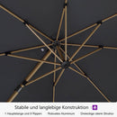 PURPLE LEAF Holzmaserung Ausleger-Sonnenschirm Aluminium Outdoor-Sonnenschirme