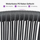 PURPLE LEAF verbesserte Aluminium-Stühle-Set, Garten- und Terrassenmöbel, rostfestes Design, Balkon-Freizeitmöbel, Essgruppe für den Außenbereich