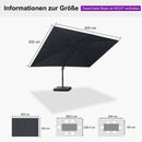 PURPLE LEAF Stufenlos neigbarer Freischwinger-Sonnenschirm Preisgünstiger Sonnenschirm für den Außenbereich