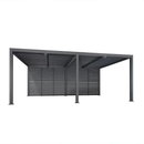 PURPLE LEAF Lamellen Pergola Luxus Pavillon Outdoor Aluminium Pergola mit Slat Wall Panel Stable Gazebo Waterproof für Terrasse Deck Garten
