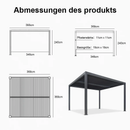 PURPLE LEAF Lamellen Pergola Outdoor Aluminium Pergola Terrassenüberdachung mit integrierten LED Freistehend Pergola mit Lamellendach Einstellbar Hardtop Pavillon Geeignet für Garten Anthrazit
