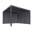 PURPLE LEAF Lamellen Pergola Luxus Pavillon Outdoor Aluminium Pergola mit Slat Wall Panel Stable Gazebo Waterproof für Terrasse Deck Garten