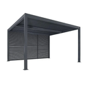 PURPLE LEAF Lamellen Pergola Luxus Pavillon Outdoor Aluminium Pergola mit Slat Wall Panel Stable Gazebo Waterproof für Terrasse Deck Garten