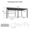 PURPLE LEAF Lamellen Pergola Outdoor Aluminium Pergola mit Verstellbarem Lamellendach für Terrasse und Garten Grau