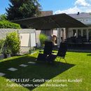 PURPLE LEAF rechteckiger Sonnenschirm mit Schirmständer ideal für Garten & Terrasse mit UV-Schutz