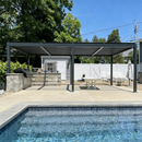 PURPLE LEAF Lamellen Pergola Outdoor Aluminium Pergola mit Verstellbarem Lamellendach für Terrasse und Garten Anthrazit