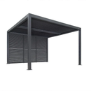 PURPLE LEAF Lamellen Pergola Luxus Pavillon Outdoor Aluminium Pergola mit Slat Wall Panel Stable Gazebo Waterproof für Terrasse Deck Garten