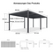 PURPLE LEAF Lamellen Pergola Outdoor Aluminium Pergola mit Verstellbarem Lamellendach für Terrasse und Garten Grau