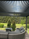 PURPLE LEAF Lamellen Pergola Outdoor Aluminium Pergola Freistehend Pergola mit Lamellendach Einstellbar Hardtop Pavillon,mit Geeignet für Garten Terrasse Hinterhof,Grau