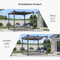PURPLE LEAF Aluminium Pergola Einziehbare Markise mit Sonnenschutzdach und Seitenvorhängen für Terrasse Garten Grillpavillon