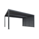 PURPLE LEAF Lamellen Pergola Luxus Pavillon Outdoor Aluminium Pergola mit Slat Wall Panel Stable Gazebo Waterproof für Terrasse Deck Garten