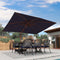 PURPLE LEAF Alu Sonnenschirm Groß Ampelschirm 300 x 300 cm Holzoptik Doppeldach Gartenschirm mit Kurbel 360° Drehbar Sonnenschutz UV50+