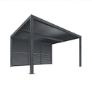 PURPLE LEAF Lamellen Pergola Luxus Pavillon Outdoor Aluminium Pergola mit Slat Wall Panel Stable Gazebo Waterproof für Terrasse Deck Garten