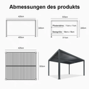 PURPLE LEAF Lamellen Pergola Outdoor Aluminium Pergola Terrassenüberdachung mit integrierten LED Freistehend Pergola mit Lamellendach Einstellbar Hardtop Pavillon Geeignet für Garten Anthrazit