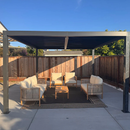 PURPLE LEAF Lamellen Pergola Outdoor Aluminium Pergola Terrassenüberdachung Freistehend Pergola mit Lamellendach Einstellbar Hardtop Pavillon Geeignet für Garten Anthrazit