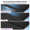PURPLE LEAF Lamellen Pergola Outdoor Aluminium Pergola Terrassenüberdachung Freistehend Pergola mit Rollos mit Lamellendach Einstellbar Hardtop Pavillon Geeignet für Garten Anthrazit