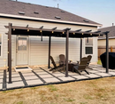 PURPLE LEAF Pergola Metall Garten Pavillon Aluminium Gazebo Wasserdicht Stabil Winterfest Gartenpavillon Mit Sonnenschutz Überdachung -milchweiße Lichterkette
