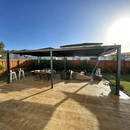 PURPLE LEAF Lamellen Pergola Outdoor Aluminium Pergola mit Verstellbarem Lamellendach für Terrasse und Garten Anthrazit