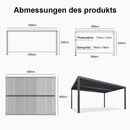 PURPLE LEAF Lamellen Pergola Outdoor Aluminium Pergola Terrassenüberdachung mit integrierten LED Freistehend Pergola mit Lamellendach Einstellbar Hardtop Pavillon Geeignet für Garten Anthrazit