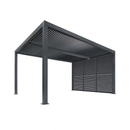 PURPLE LEAF Lamellen Pergola Luxus Pavillon Outdoor Aluminium Pergola mit Slat Wall Panel Stable Gazebo Waterproof für Terrasse Deck Garten